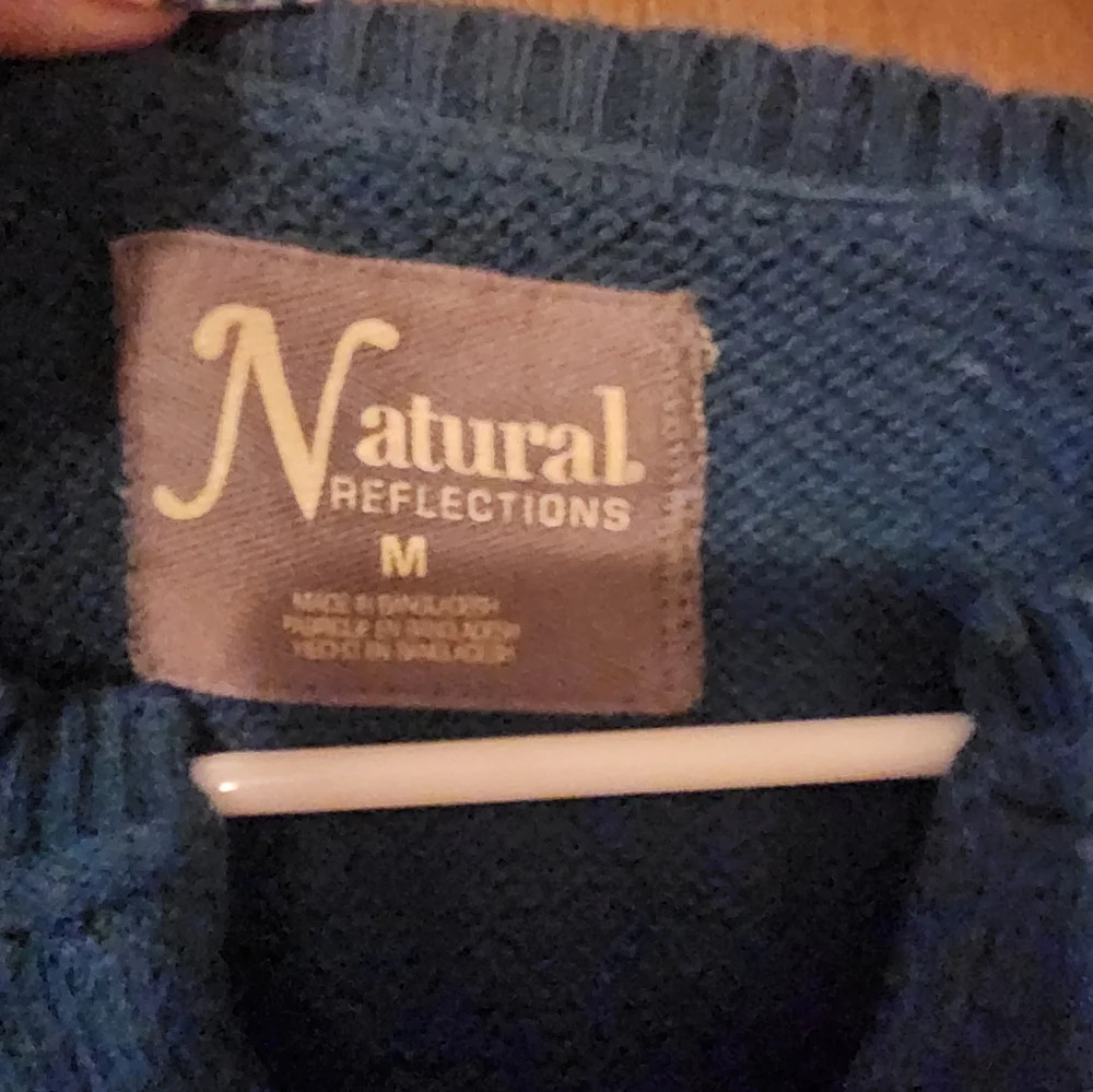 Natural Reflections Teal Knit Pullover - Picture 2 of 3